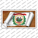 West Virginia Flag Scroll Novelty Sticker Decal Small