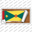 Grenada Flag Scroll Novelty Sticker Decal