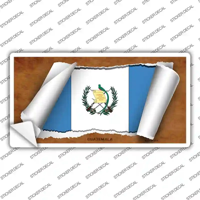 Guatemala Flag Scroll Novelty Sticker Decal