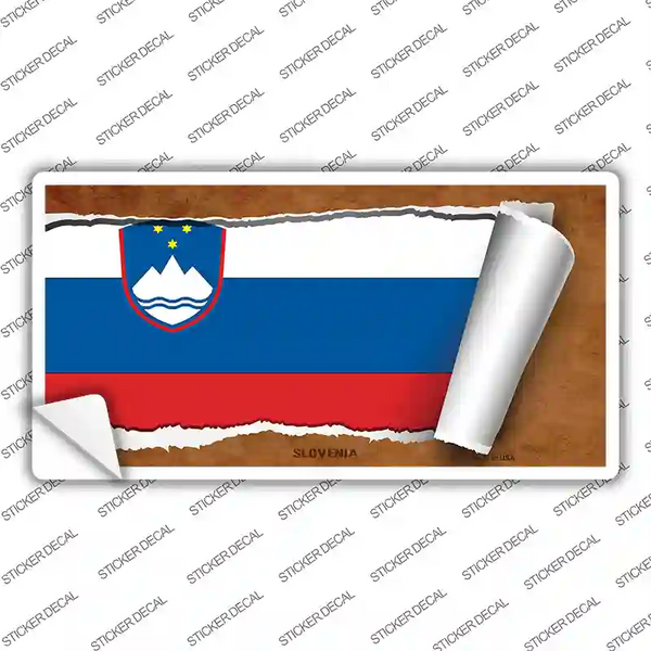 4 Adesivi Bandiera Slovenia Per Auto O Moto &ndash; Vinile Multicolore, Nuovi