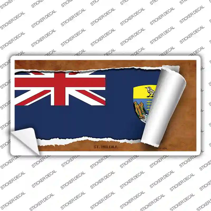 St Helena Flag Scroll Novelty Sticker Decal