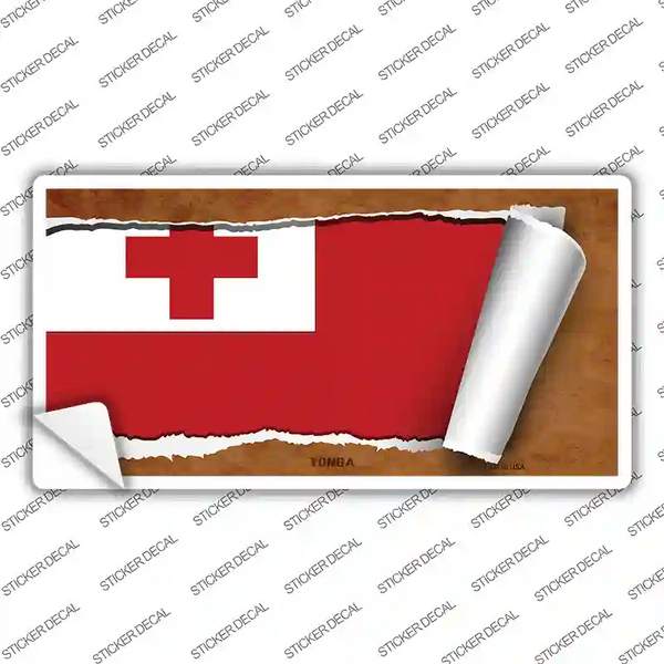 Tonga Sticker Tonga Flag Scroll Novelty Sticker Decal | Smart Blonde