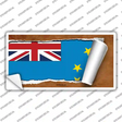 Tuvalu Flag Scroll Novelty Sticker Decal