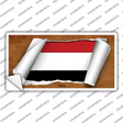 Yemen Flag Scroll Novelty Sticker Decal