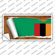 Zambia Flag Scroll Novelty Sticker Decal