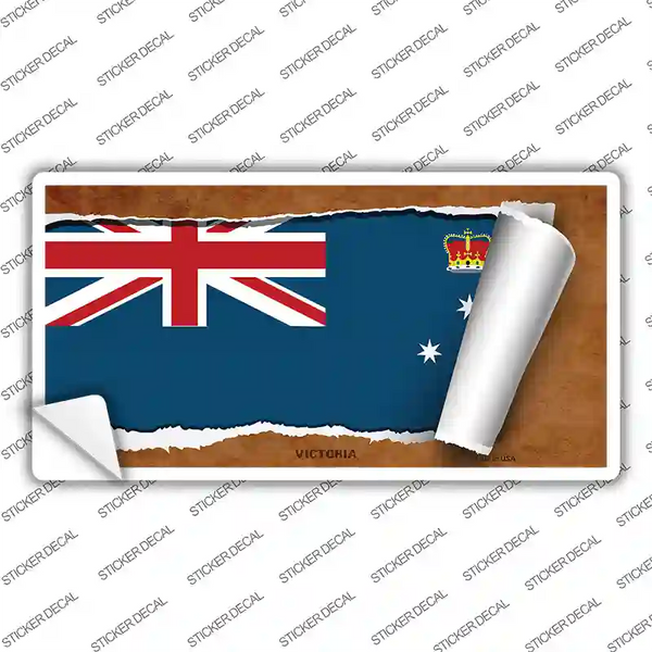 Victoria Flag Scroll Novelty Sticker Decal | Smart Blonde