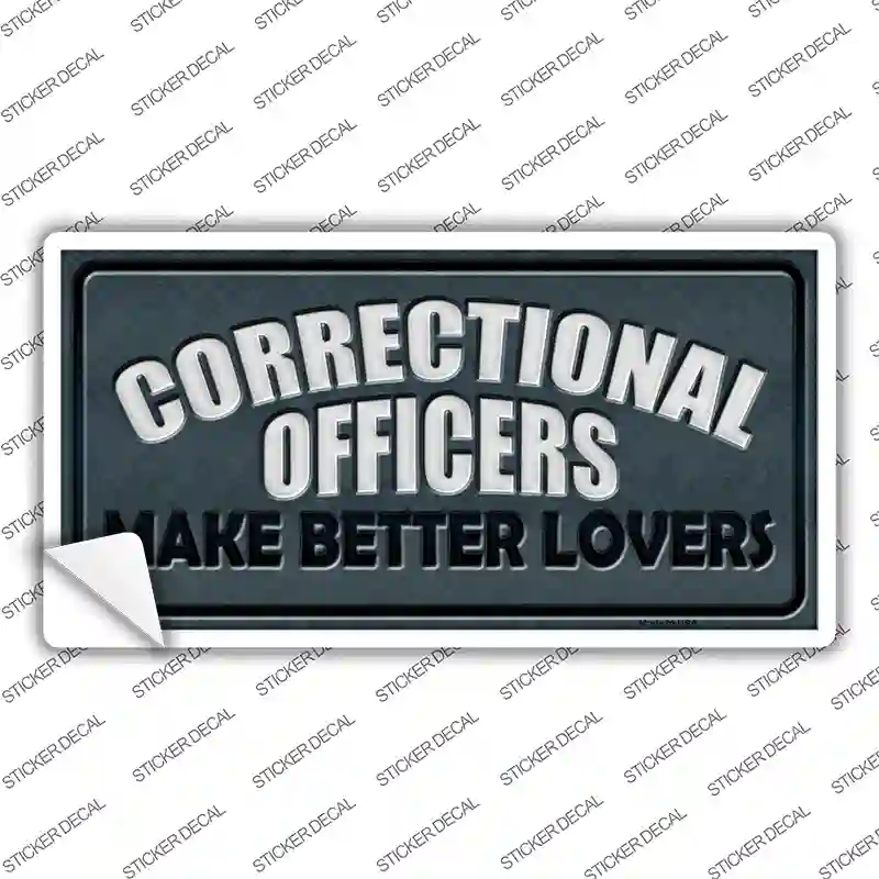 Corrections Officer Better Lover Novelty Sticker Decal | Smart Blonde