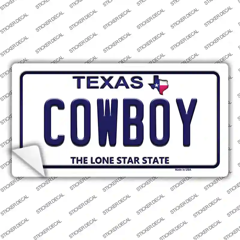 Cowboy Texas Novelty Sticker Decal Small