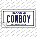 Cowboy Texas Novelty Sticker Decal Small