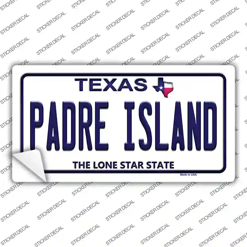 Padre Island Texas Novelty Sticker Decal Small