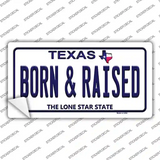 Born and Raised Texas Novelty Sticker Decal Small