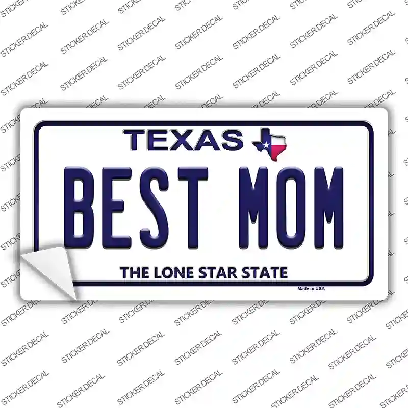 Best Mom Texas Novelty Sticker Decal Small