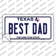 Best Dad Texas Novelty Sticker Decal Small