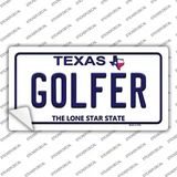 Golfer Texas Novelty Sticker Decal Small