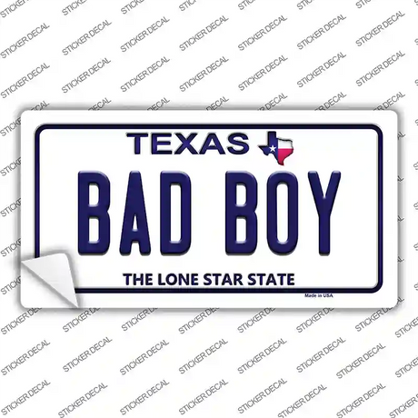 Bad Boy Texas Novelty Sticker Decal Small