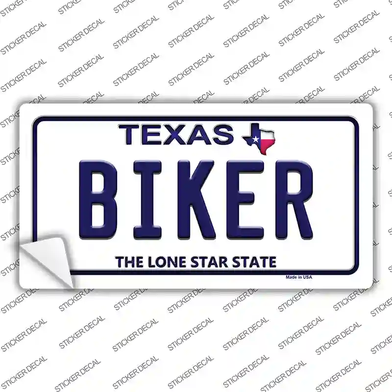 Biker Texas Novelty Sticker Decal Small