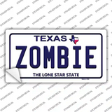 Zombie Texas Novelty Sticker Decal Small