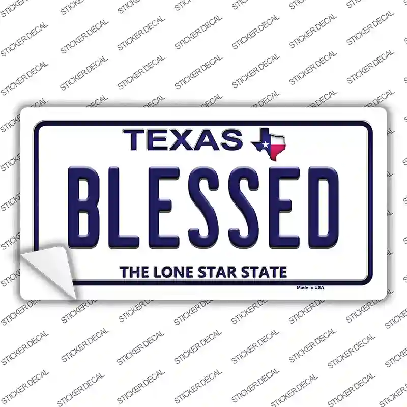 Blessed Texas Novelty Sticker Decal Small