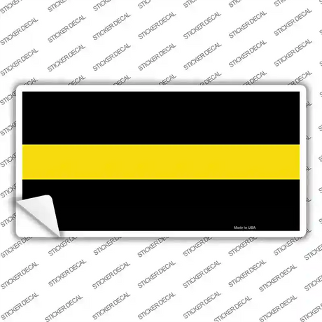 Thin Yellow Line Novelty Sticker Decal Small