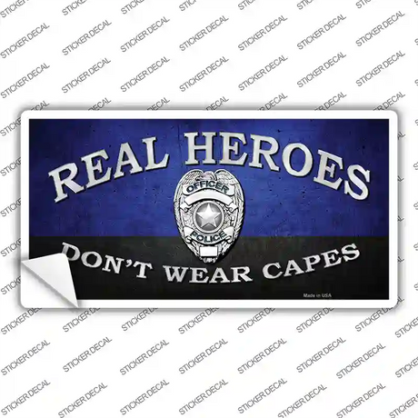 Real Heroes Blue Novelty Sticker Decal Small