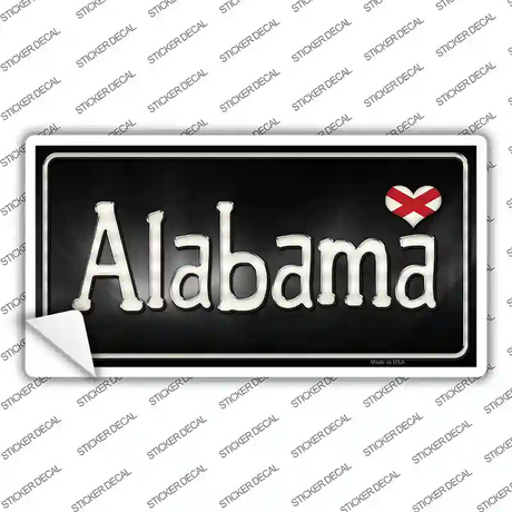 Alabama Flag Script Novelty Sticker Decal Small