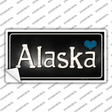 Alaska Flag Script Novelty Sticker Decal Small