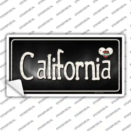 California Flag Script Novelty Sticker Decal Small