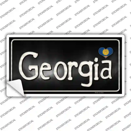 Georgia Flag Script Novelty Sticker Decal Small