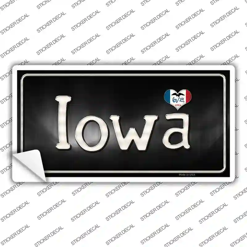 Iowa Flag Script Novelty Sticker Decal | Smart Blonde