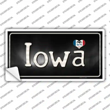 Iowa Flag Script Novelty Sticker Decal Small