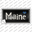 Maine Flag Script Novelty Sticker Decal Small