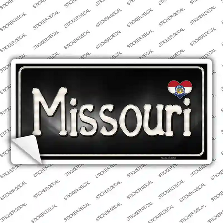 Missouri Flag Script Novelty Sticker Decal Small