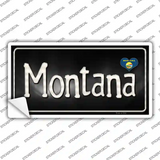 Montana Flag Script Novelty Sticker Decal Small