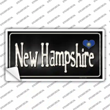 New Hampshire Flag Script Novelty Sticker Decal Small