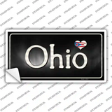 Ohio Flag Script Novelty Sticker Decal Small