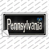 Pennsylvania Flag Script Novelty Sticker Decal Small