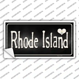 Rhode Island Flag Script Novelty Sticker Decal Small