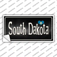 South Dakota Flag Script Novelty Sticker Decal Small