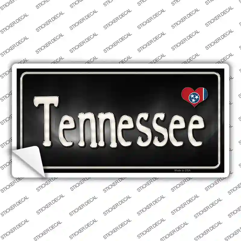 Tennessee Flag Script Novelty Sticker Decal Small