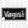 Virginia Flag Script Novelty Sticker Decal Small