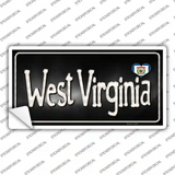 West Virginia Flag Script Novelty Sticker Decal Small