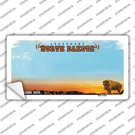 North Dakota Novelty Sticker Decal Small