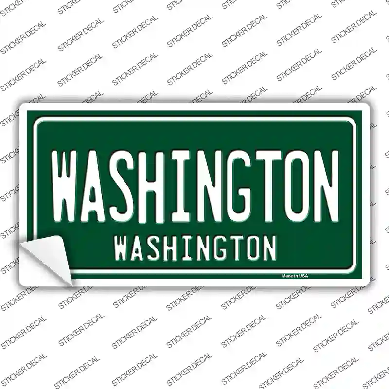 Washington Green Novelty Sticker Decal Small