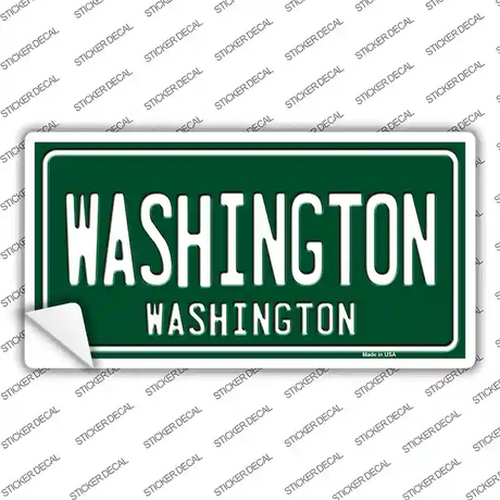 Washington Green Novelty Sticker Decal Small