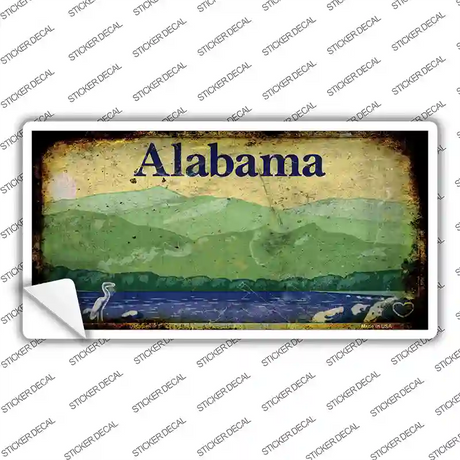 Alabama Rusty Novelty Sticker Decal Small