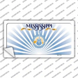 Mississippi Rusty Background Novelty Sticker Decal Small