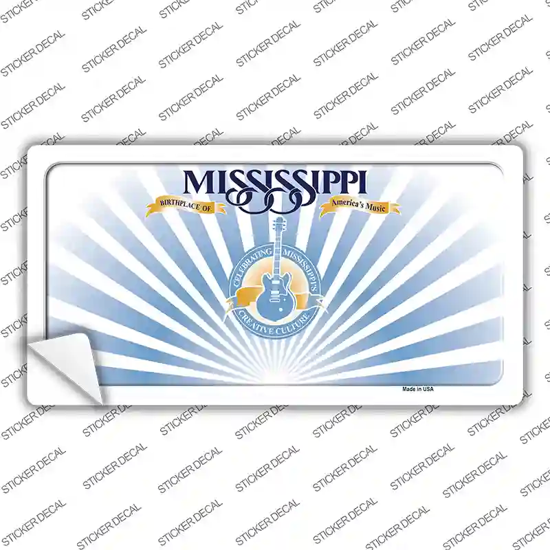 Mississippi Rusty Background Novelty Sticker Decal Small