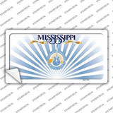 Mississippi Rusty Background Novelty Sticker Decal Small