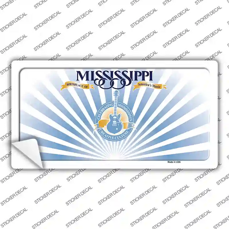 Mississippi Rusty Background Novelty Sticker Decal Small