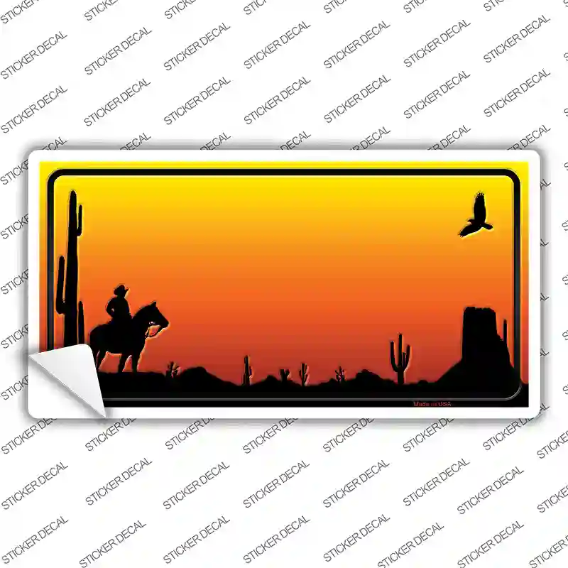 Cowboy Blank Scenic Novelty Sticker Decal Small